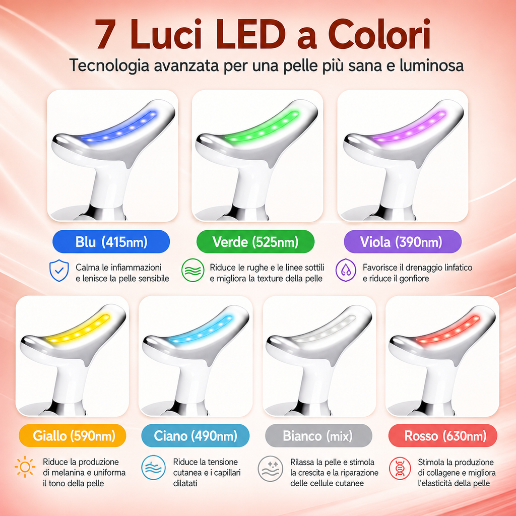 Neck & Face Lift Pro™ – Dispositivo Massaggiatore LED Anti-Rughe e Lifting Viso