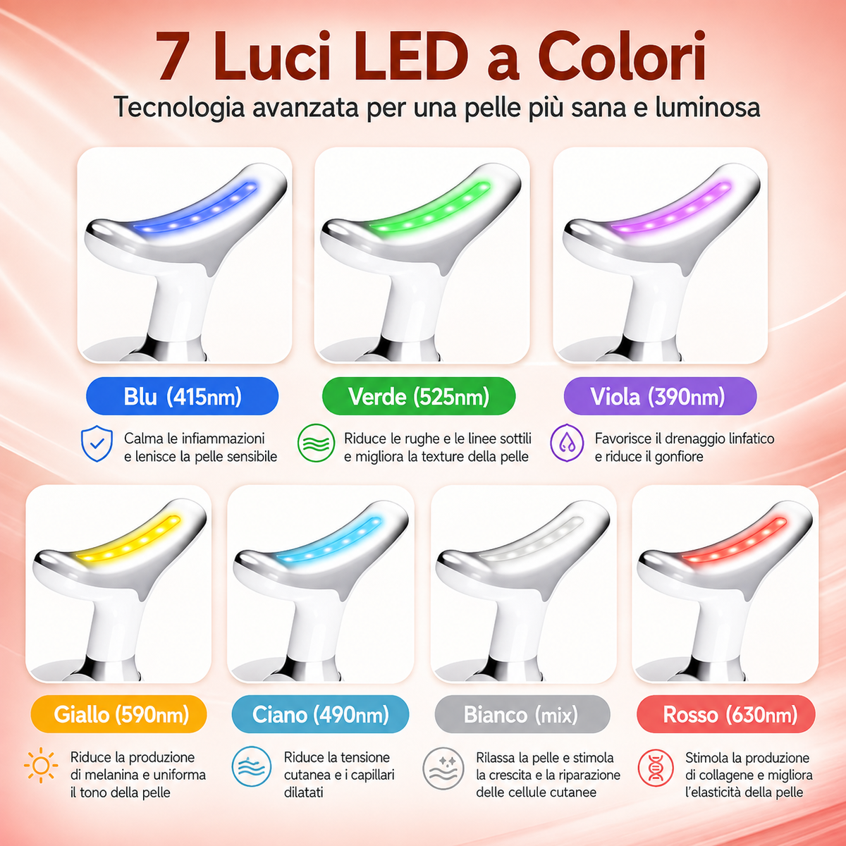 Neck & Face Lift Pro™ – Dispositivo Massaggiatore LED Anti-Rughe e Lifting Viso